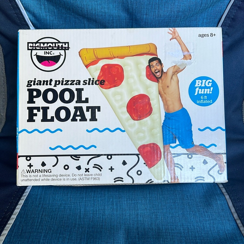 ✨NIB GIANT Pizza Slice Pool Float 6 ft - Inflates Approx: 72 x 42 x 8